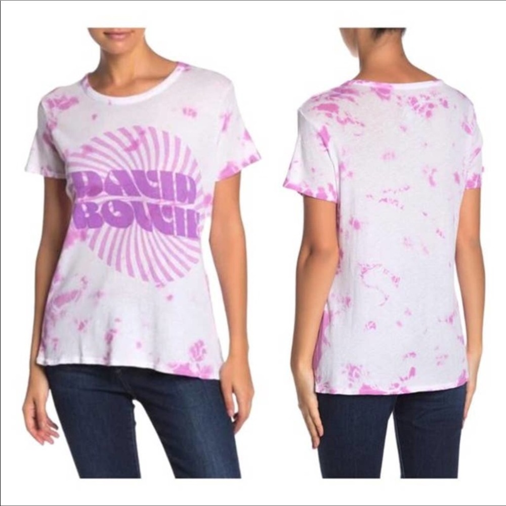 Chaser Loves Free People David Bowie Purple Tie Dye Tee S